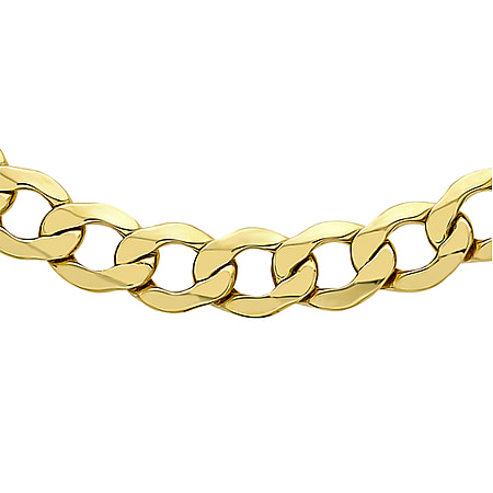 Hatton Garden Closeout - 9K Yellow Gold Curb Necklace (Size - 20), Gold Wt. 16.4 Gms.