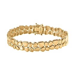 Platinum Overlay Sterling Silver Bracelet (Size - 7.5), Silver Wt. 17.61 Gms