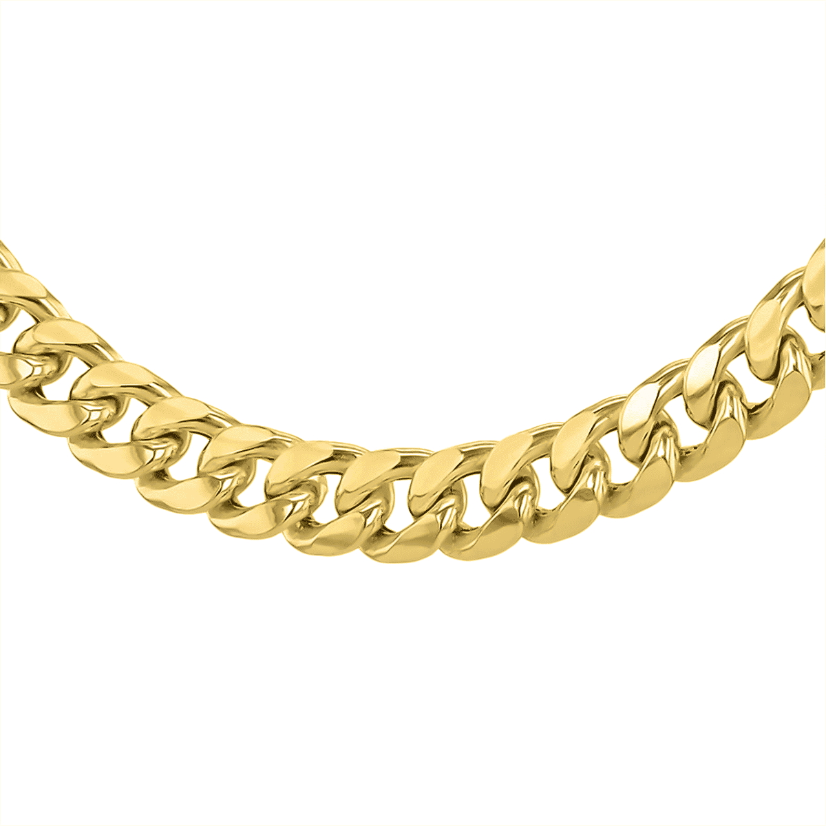 Italian Mega Closeout - 9K Yellow Gold Cuban Link Necklace        (Size - 22) With Lobster Clasp