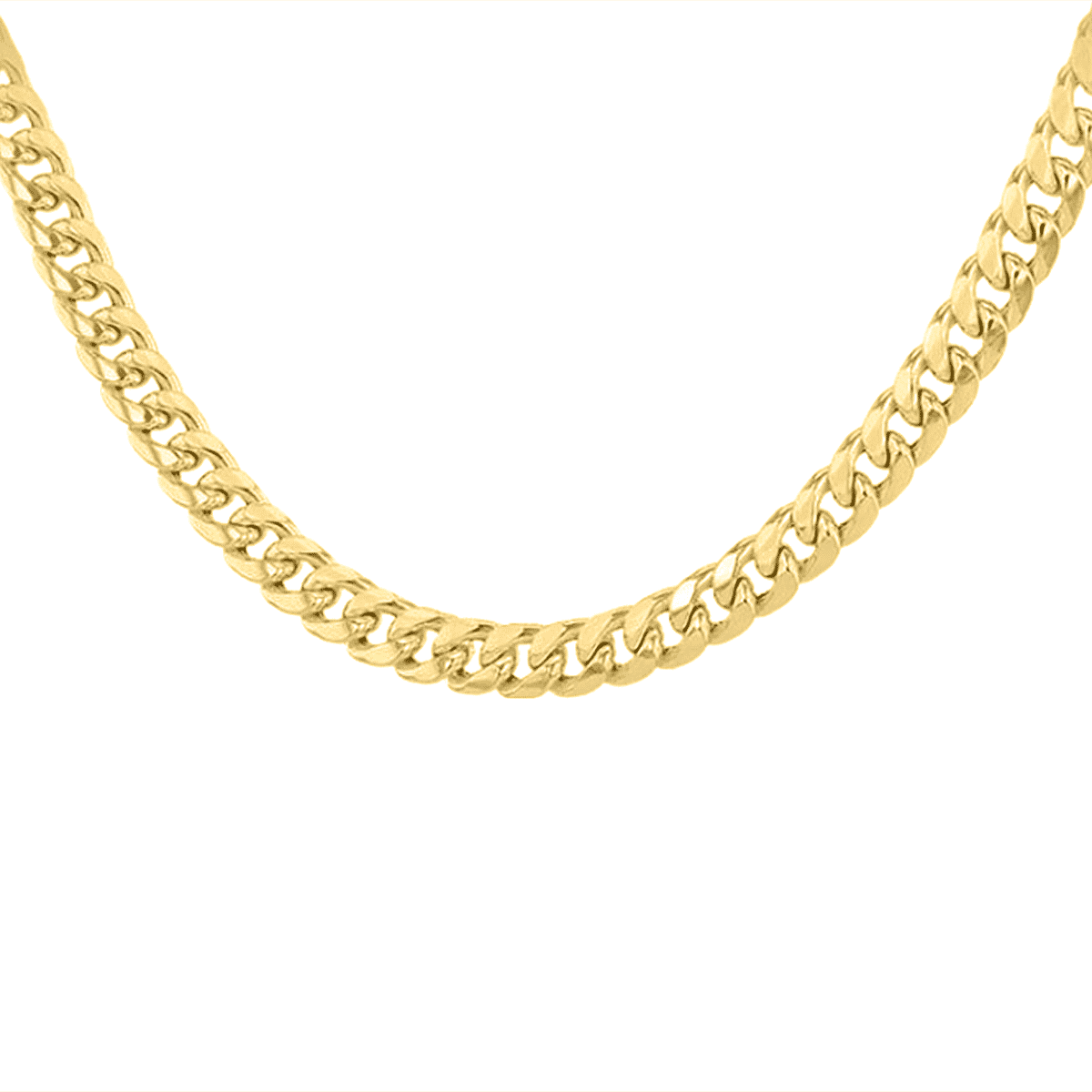 Italian Mega Closeout - 9K Yellow Gold Cuban Link Necklace        (Size - 22) With Lobster Clasp