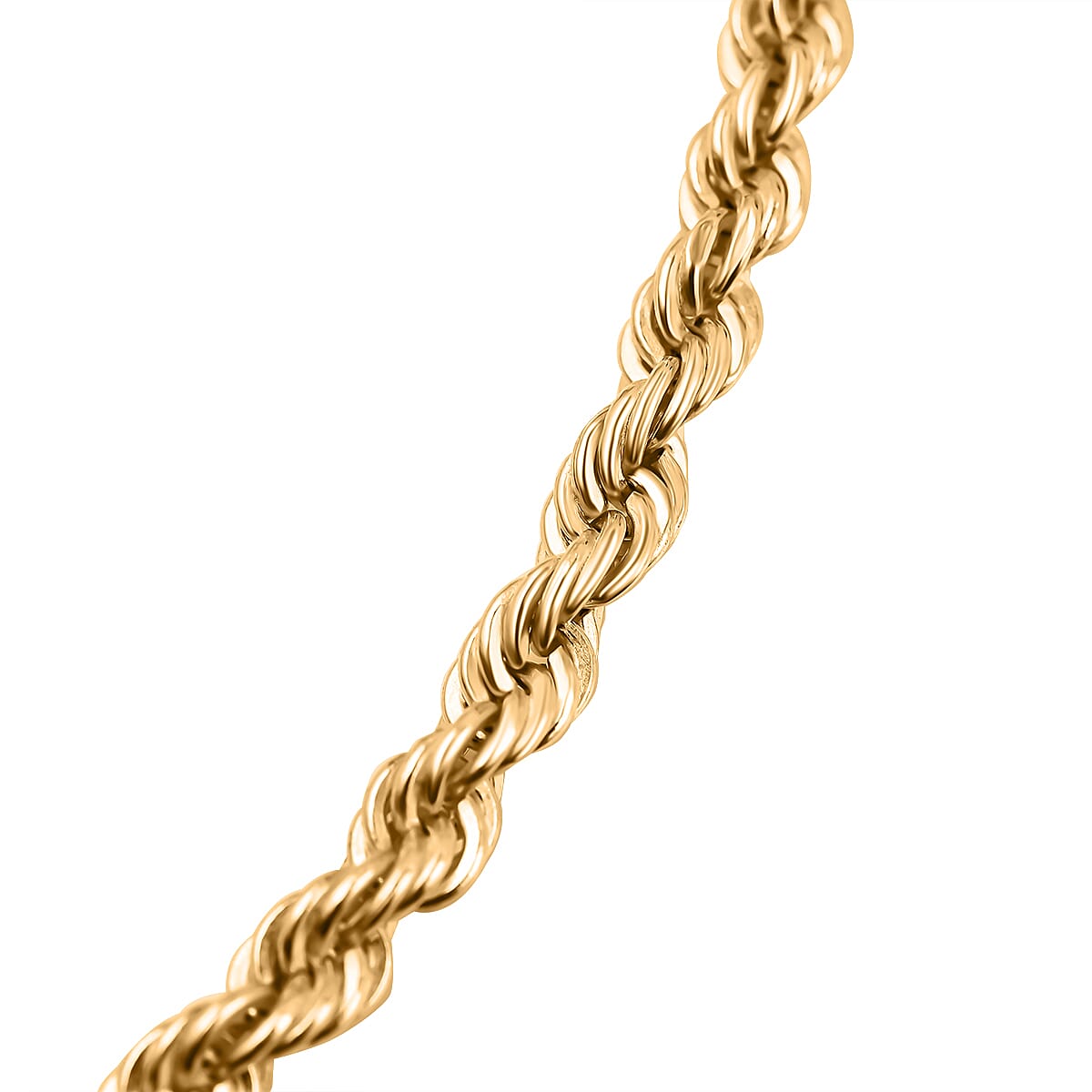 Italian Made One Time Close Out 9K Yellow Gold Rope Necklace (Size - 18) Gram Wt - 4.20 Gms