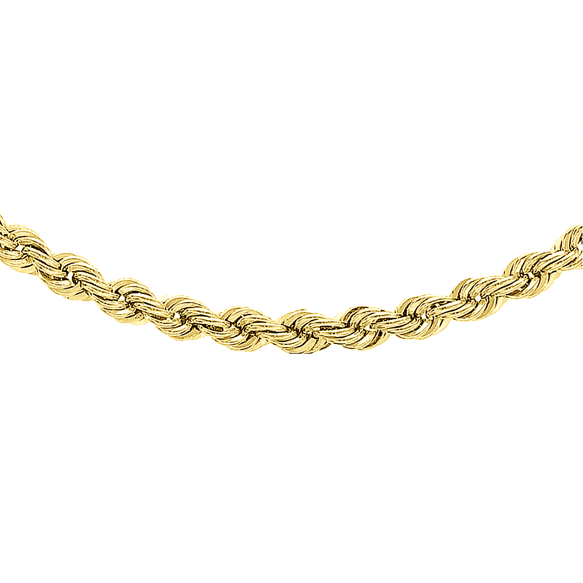 Italian Made One Time Close Out 9K Yellow Gold Rope Necklace (Size - 18) Gram Wt - 4.20 Gms