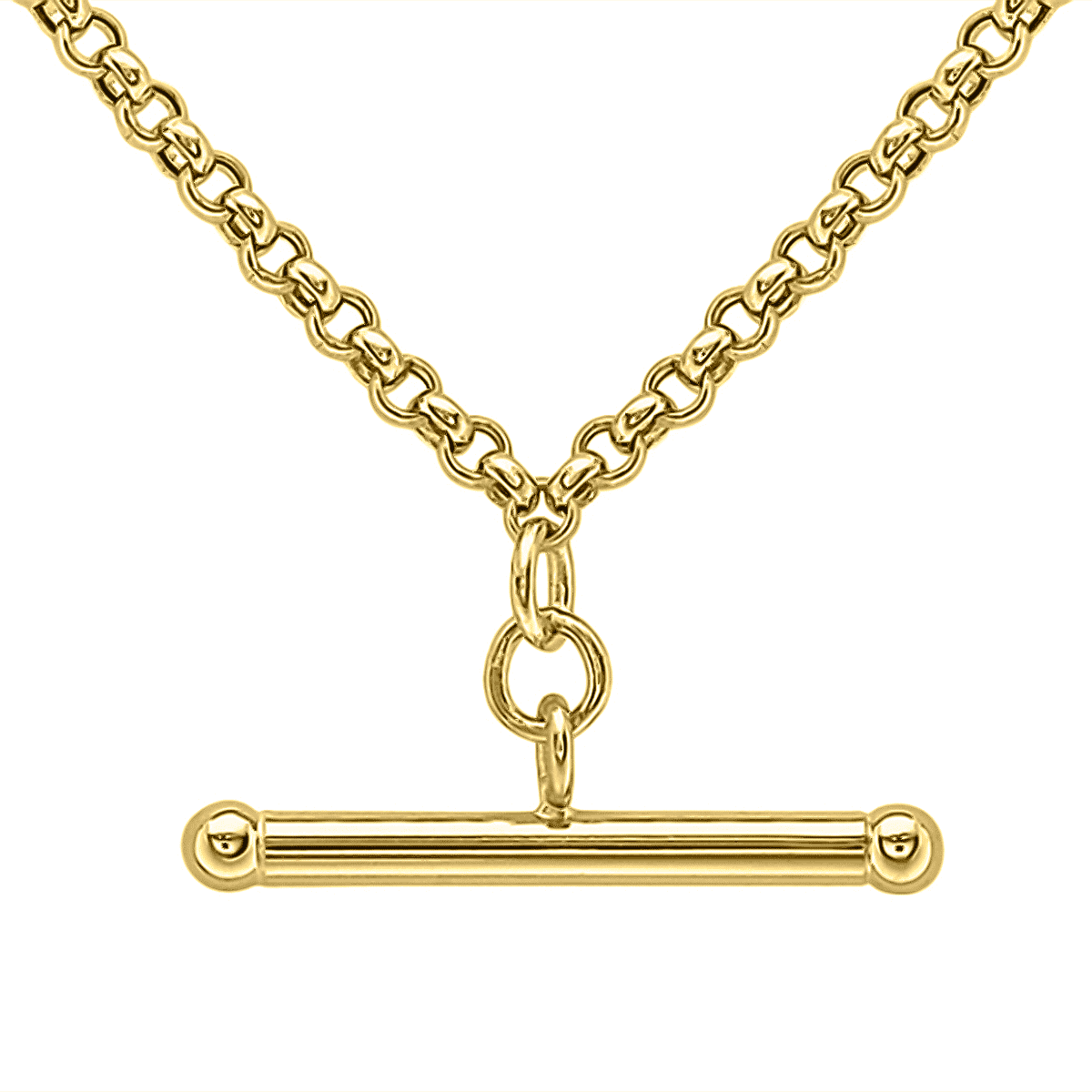 Italian Made One Time Close Out Deal- 9K Yellow Gold Belcher Albert Necklace (Size - 18), Gold Wt. 4.2 Gms