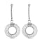 White Austrian Crystal Circle Dangle Earrings