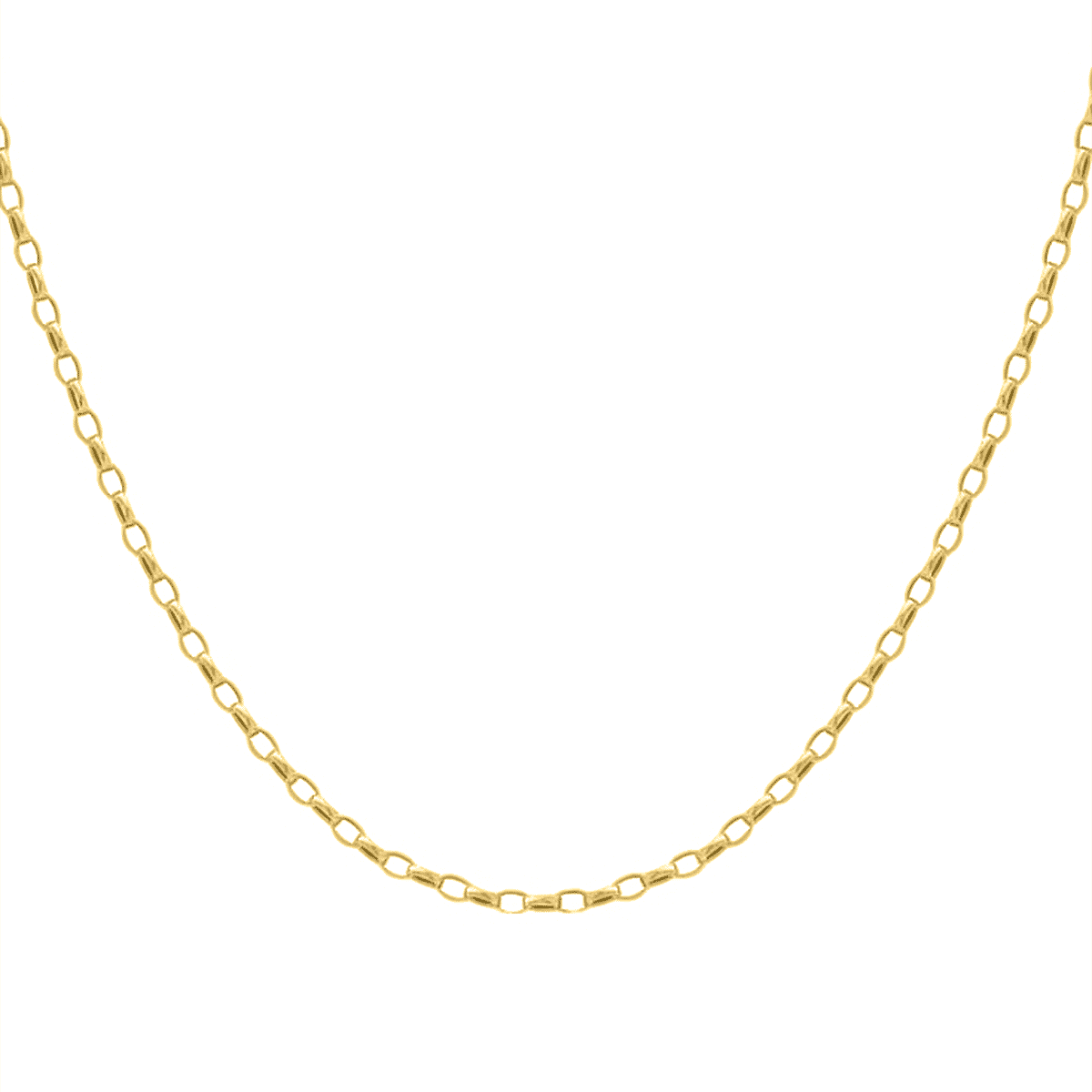 One Time Close Out Deal- 9K Yellow Gold Oval Belcher Necklace (Size - 20), Gold Wt 4 GM