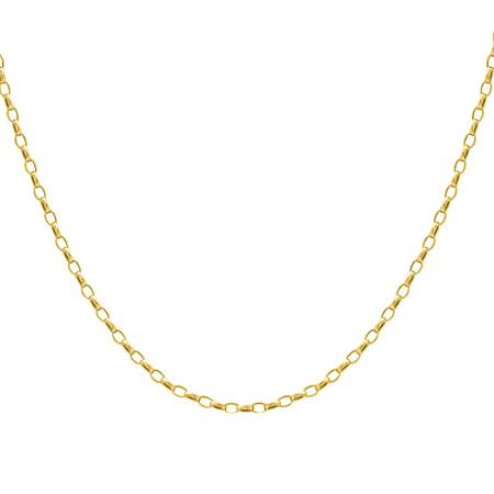 One Time Close Out Deal- 9K Yellow Gold Oval Belcher Necklace (Size - 20), Gold Wt 4 GM