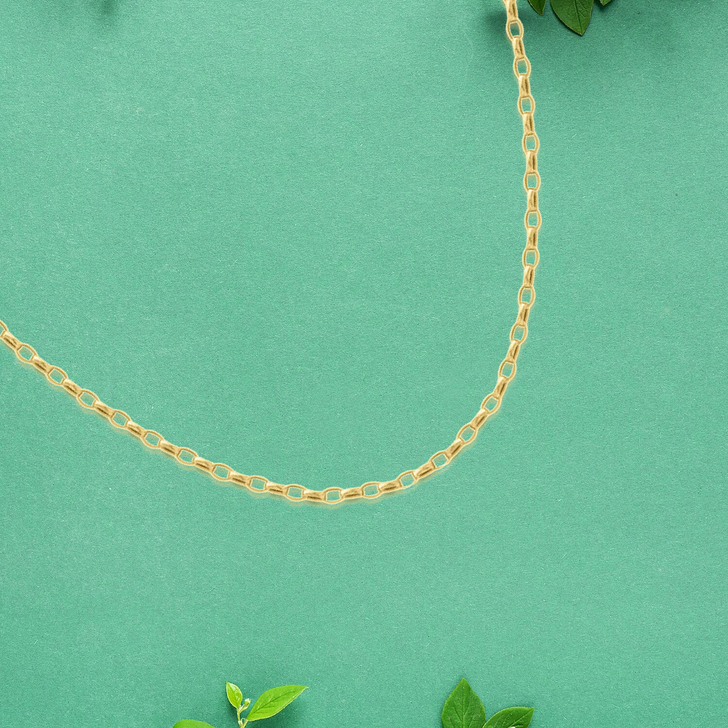 One Time Close Out Deal- 9K Yellow Gold Oval Belcher Necklace (Size - 20), Gold Wt 4 GM