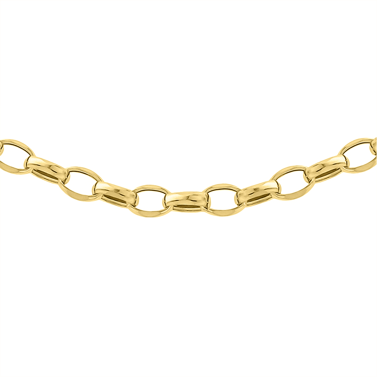One Time Close Out Deal- 9K Yellow Gold Oval Belcher Necklace (Size - 20), Gold Wt 4 GM