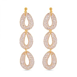 White Austrian Crystal Drop Earrings