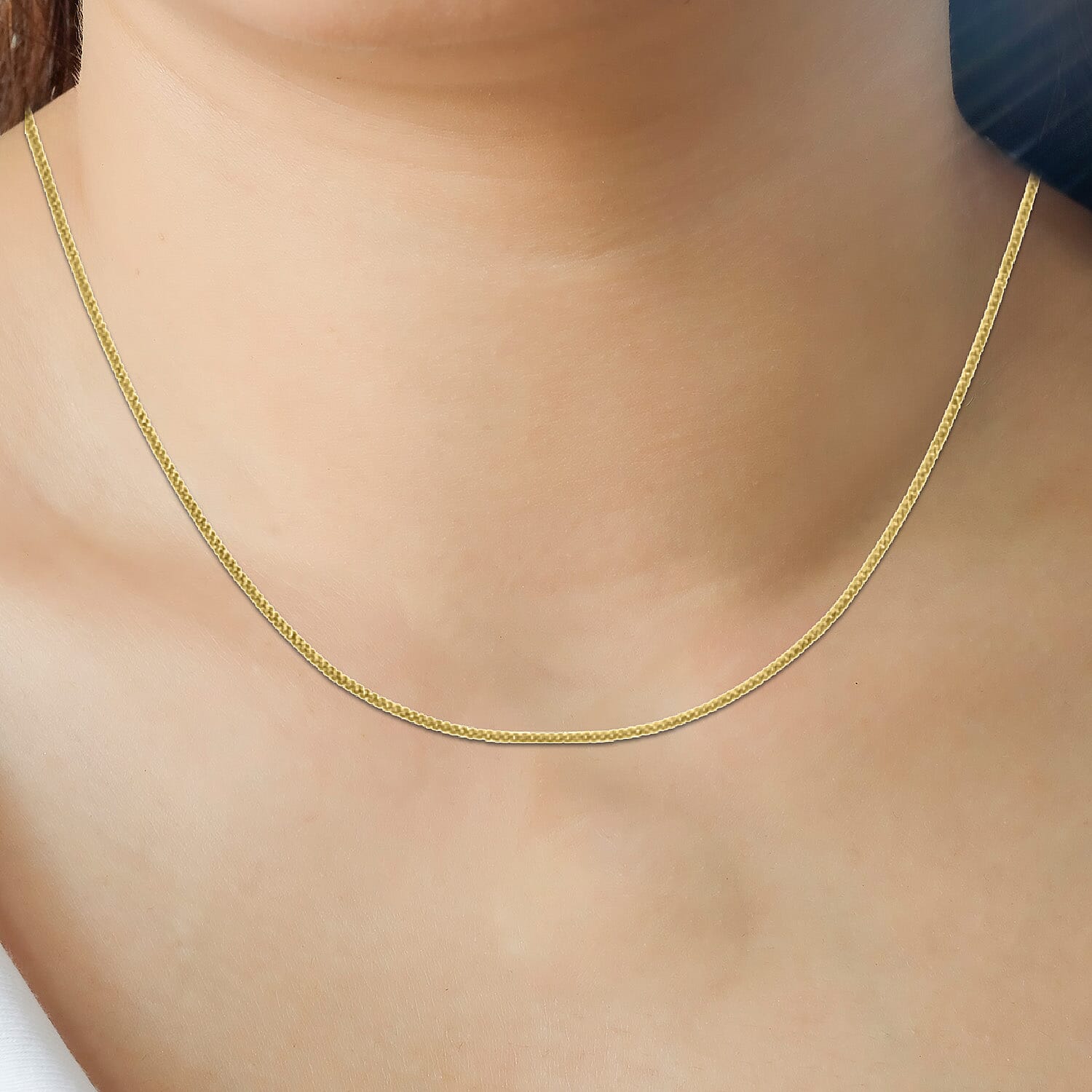 Gold Mega Deal- 9K Yellow Gold Diamond Cut Curb Chain (Size - 18)