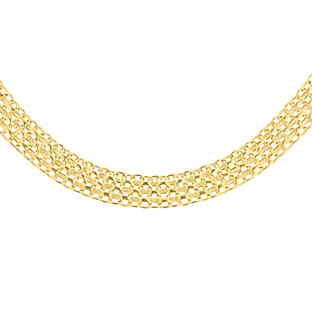 Hatton Garden CloseOut - 18K Yellow Gold Bismark Necklace (Size - 17), Gold Wt. 10.05 Gms