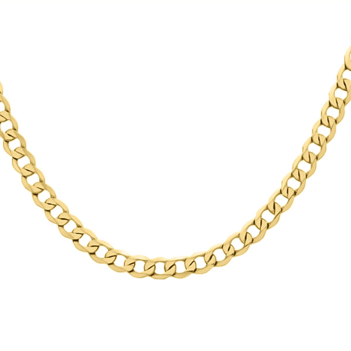 9K Yellow Gold Curb Necklace (Size - 20), Gold Wt. 15.50 Gms