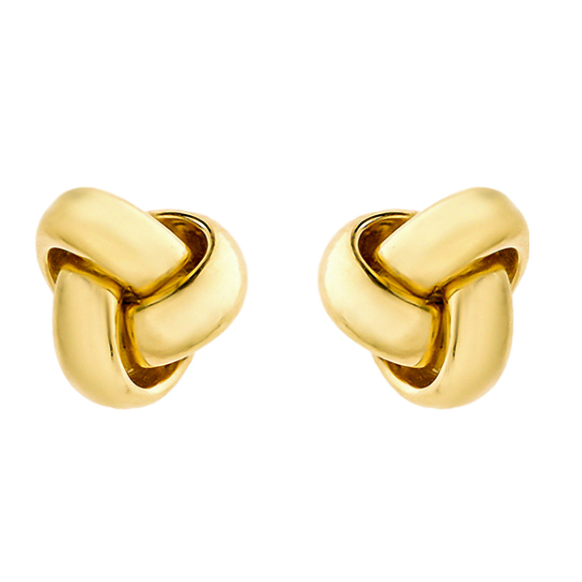 Hatton Garden Closeout- 9K Yellow Gold Triple Knot Stud Earrings