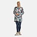 Closeout Deal Zebra Stripe Pattern Jersey Top (One Size) - Black - Grey