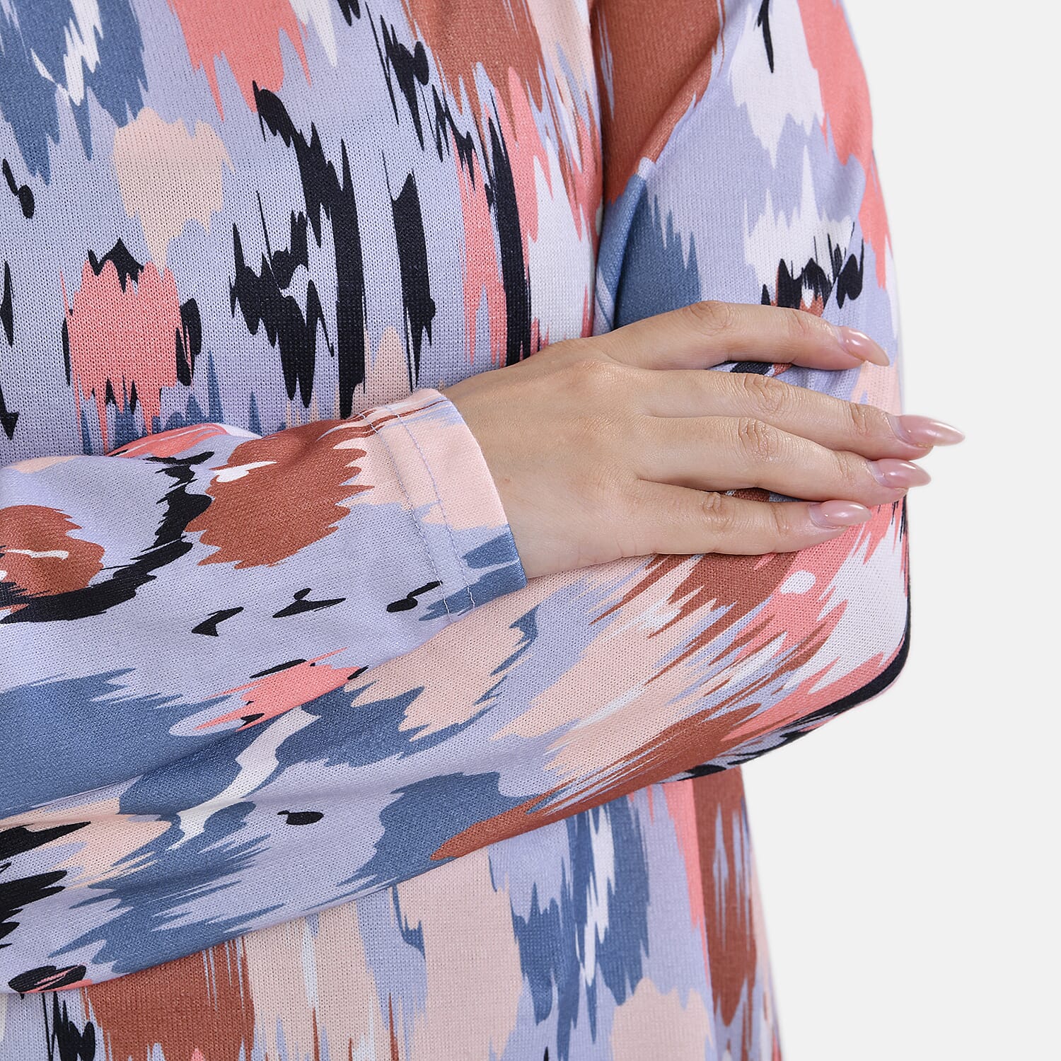 La Marey (Pattern) Full Sleeve Jersey Tops - Blue