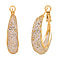 NY Close Out - White Austrian Crystal Hoop Earrings in Rose