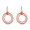 One time Closeout - Star Light Austrian Crystal Circle Earrings - Gold