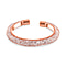 NY Close Out - White Austrian Crystal Bangle (Size 7) in Rose Gold Tone