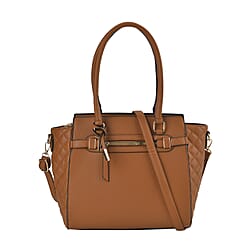 Leatherette Crossbody Bag with Handle Drop