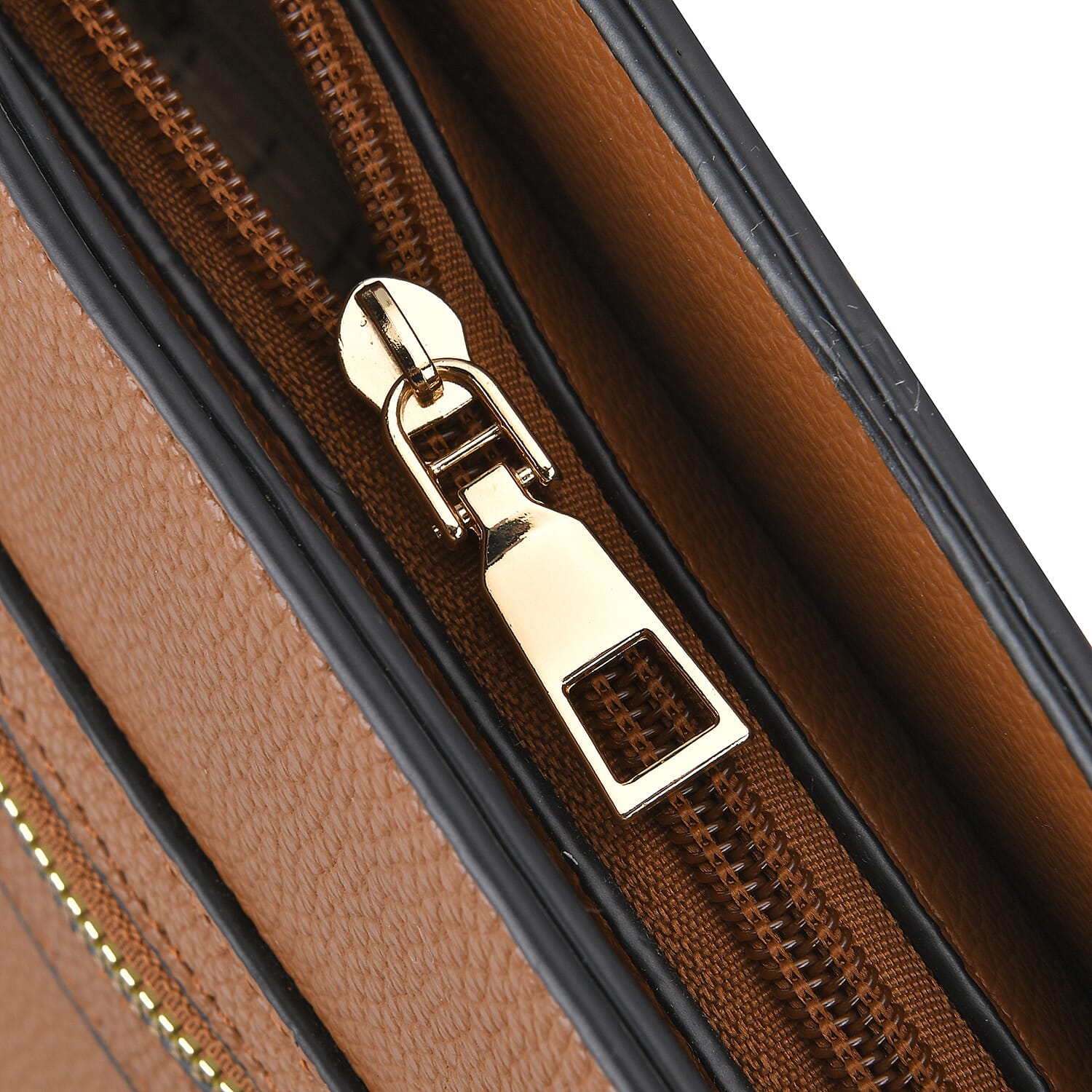 PU Solid Crossbody Bag (Size 31x10x26 cm) - Tan