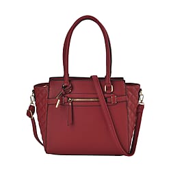 Leatherette Crossbody Bag with Handle Drop