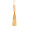 White Austrian Crystal Tassel Necklace (Size - 28-3 Inch Ext.) in Rose Gold Tone