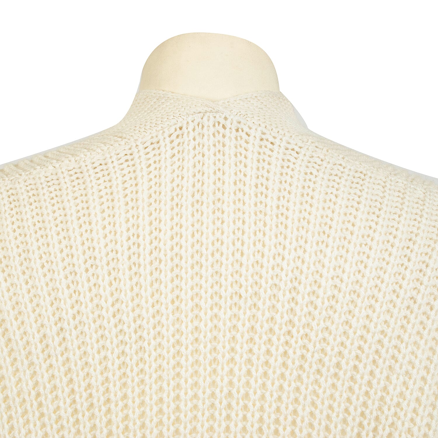 Balloon Sleeve Long Cardigan (One Size 8-18) - Cream