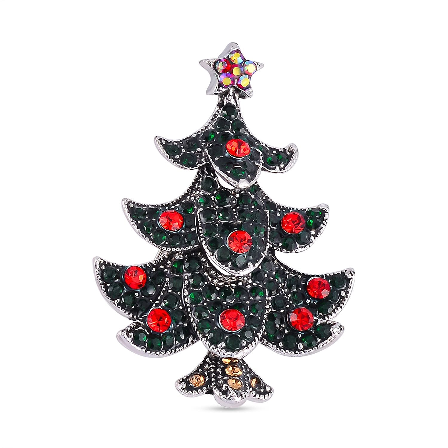 Multi Color Crystal  Brooch 0.01 ct  0.010  Ct.