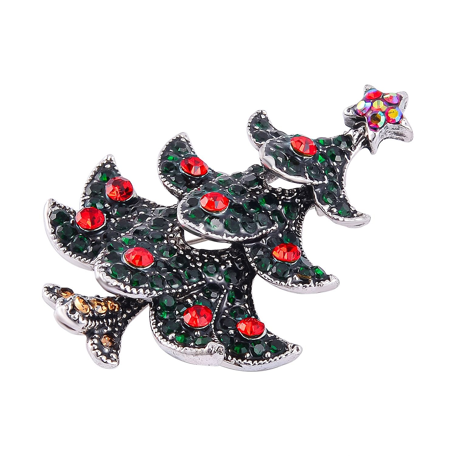 Multi Color Crystal  Brooch 0.01 ct  0.010  Ct.
