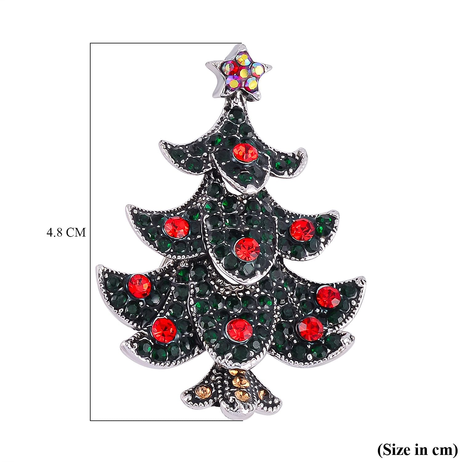 Multi Color Crystal  Brooch 0.01 ct  0.010  Ct.