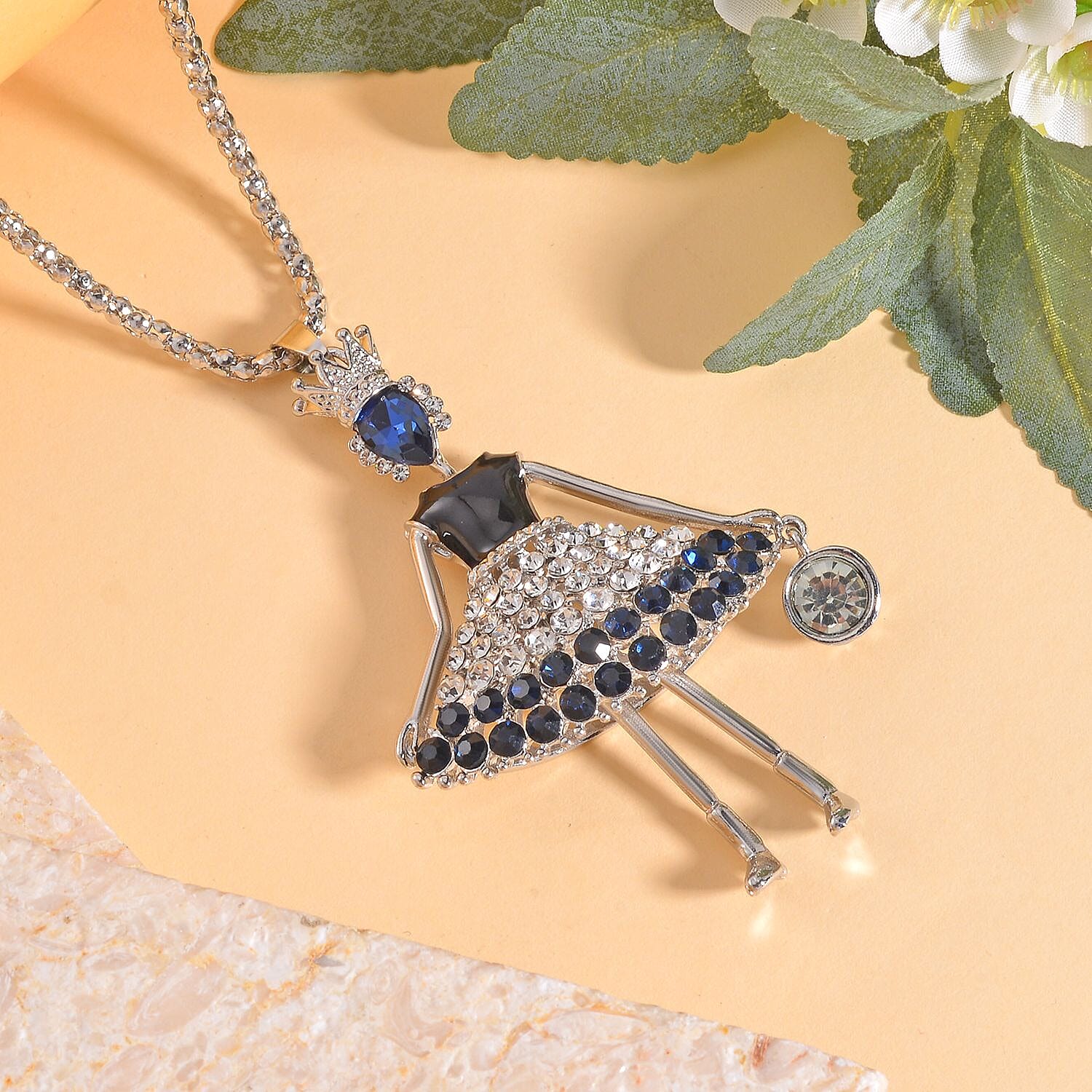 Multi Colour Austrian Crystal Enamelled Princess Necklace (Size - 24)