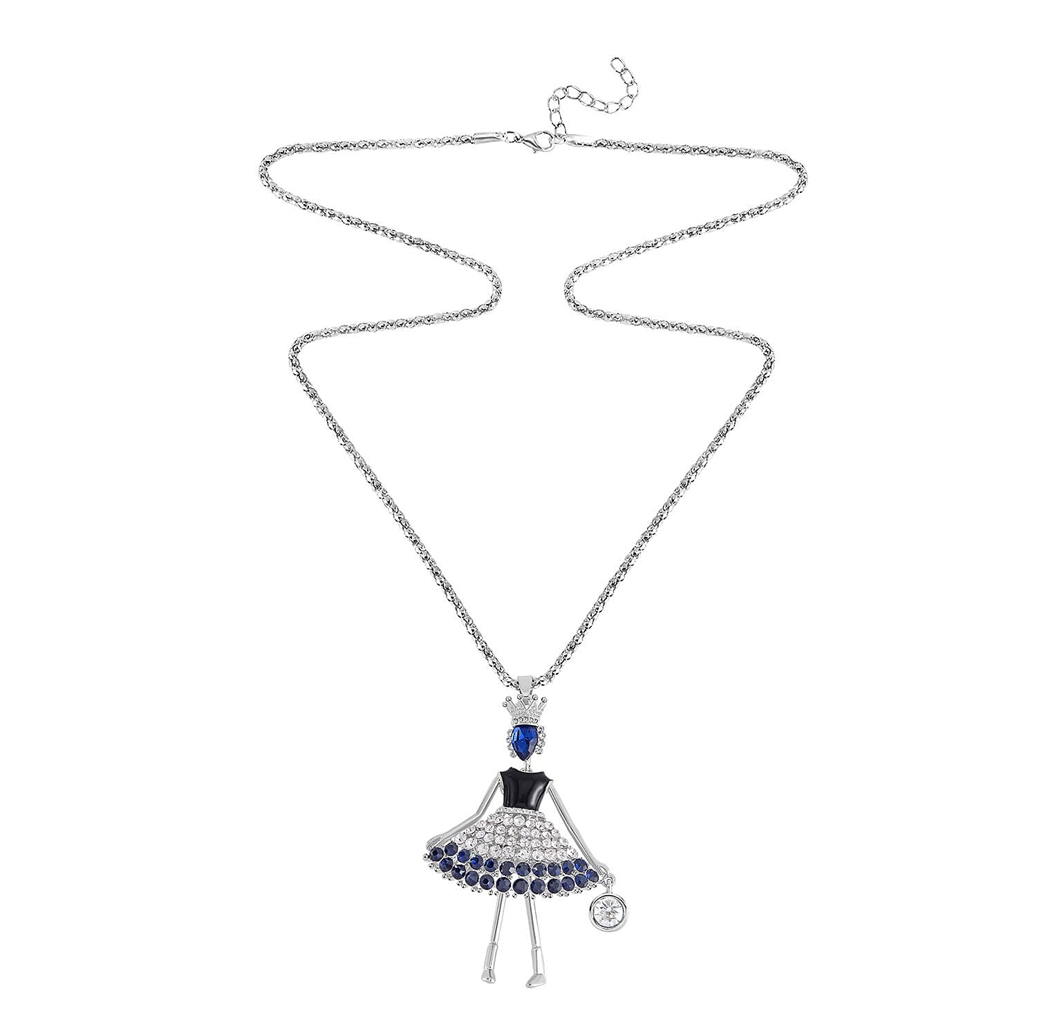 Multi Colour Austrian Crystal Enamelled Princess Necklace (Size - 24)