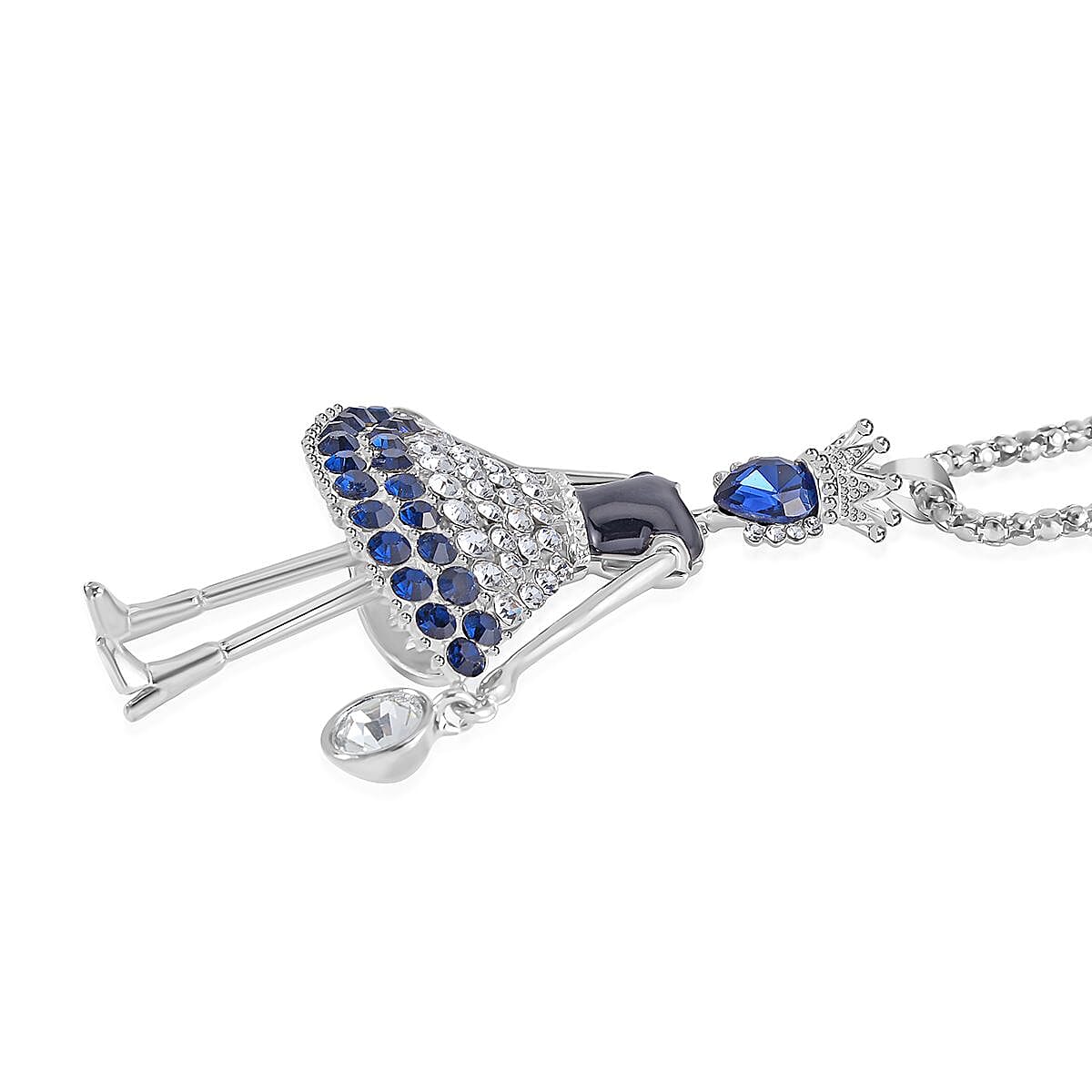 Multi Colour Austrian Crystal Enamelled Princess Necklace (Size - 24)