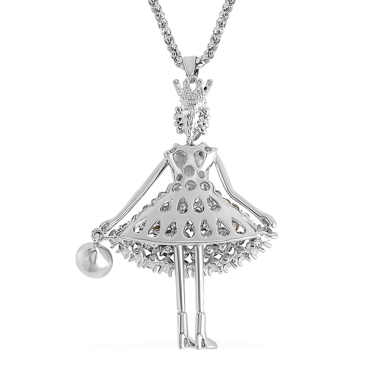 Multi Colour Austrian Crystal Enamelled Princess Necklace (Size - 24)