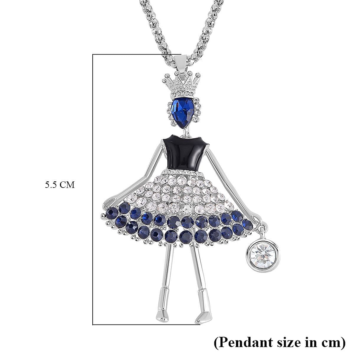 Multi Colour Austrian Crystal Enamelled Princess Necklace (Size - 24)