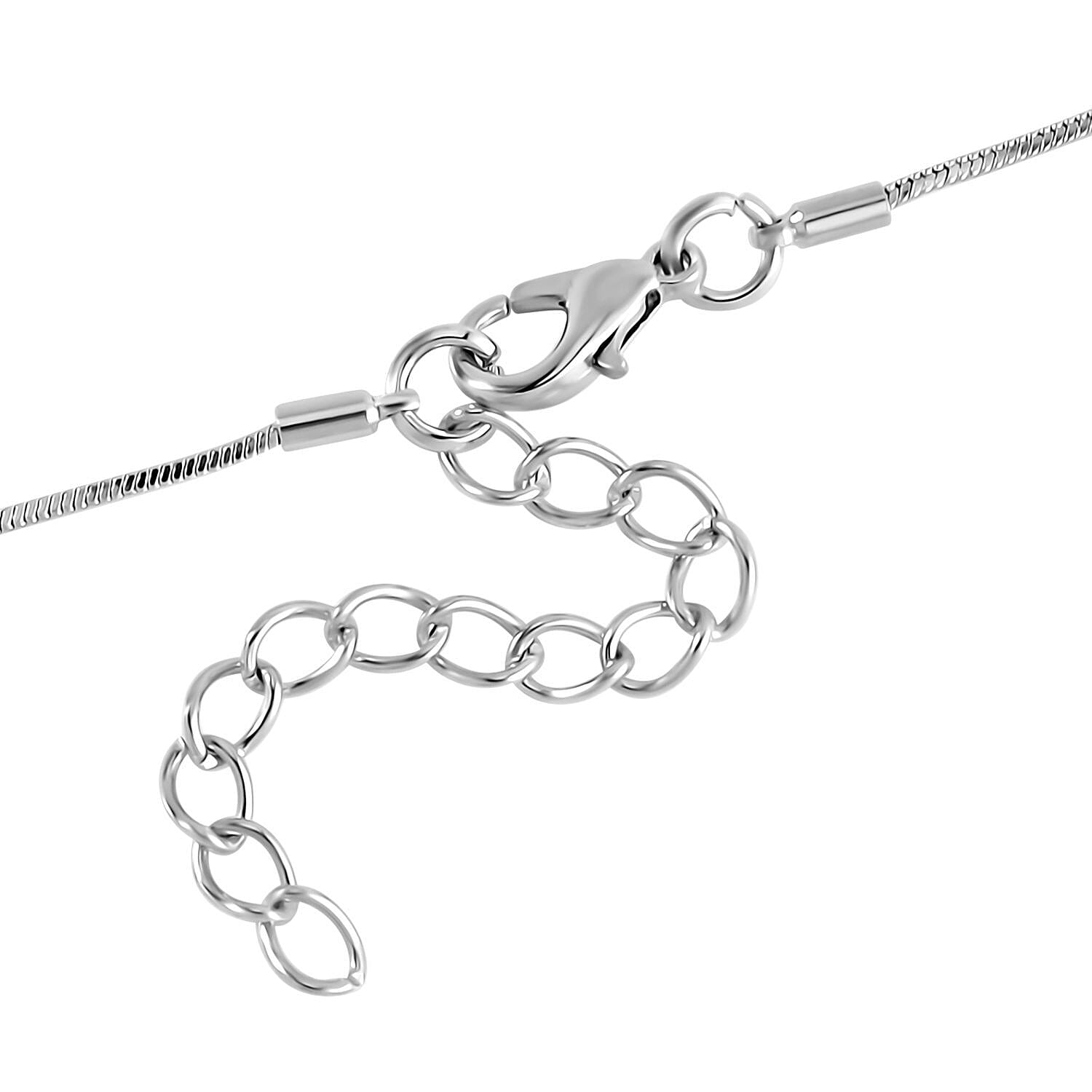 Black & White Austrian Crystal Enamelled Puppy Necklace (Size - 28)