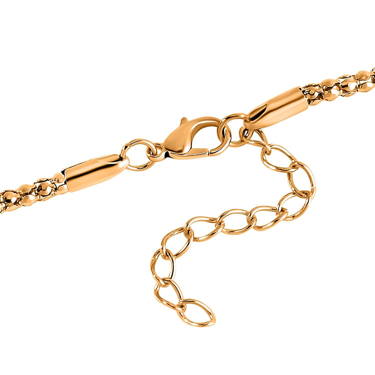 Green & White Austrian Crystal Enamelled Owl Necklace (Size 28 - 2 Inch) in Yellow Gold Tone