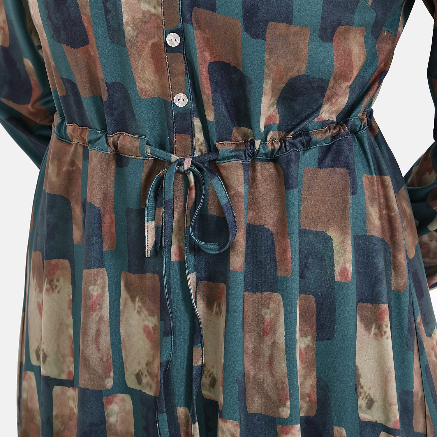 La Marey Jersey Tie-Waist Printed Midi Dress La Marey Jersey Tie-Waist Printed Midi Dress