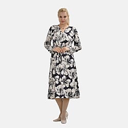 La Marey Tie Waist Floral Printed Maxi Dress