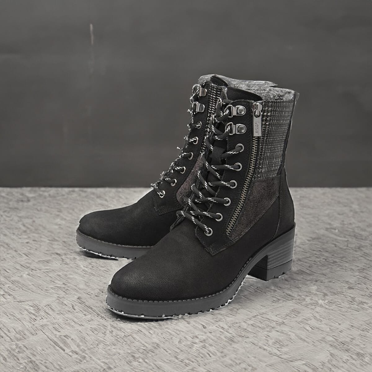 LOTUS Oklahoma Ladies Leather Ankle Boots - Black