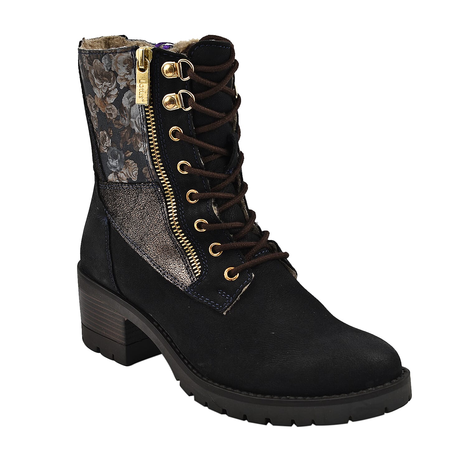 LOTUS Oklahoma Ladies Leather Ankle Boots - Black