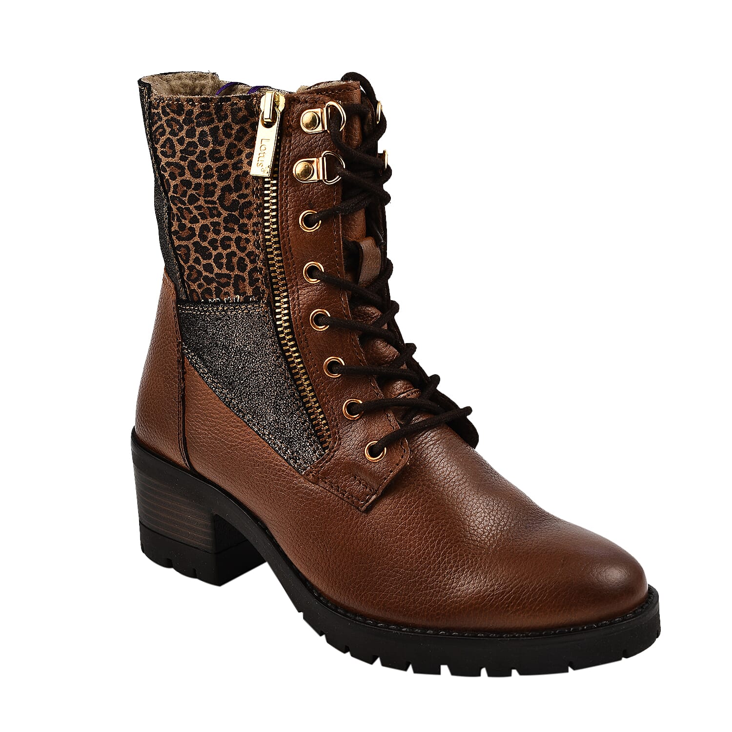 LOTUS Oklahoma Ladies Leather Ankle Boots - Black