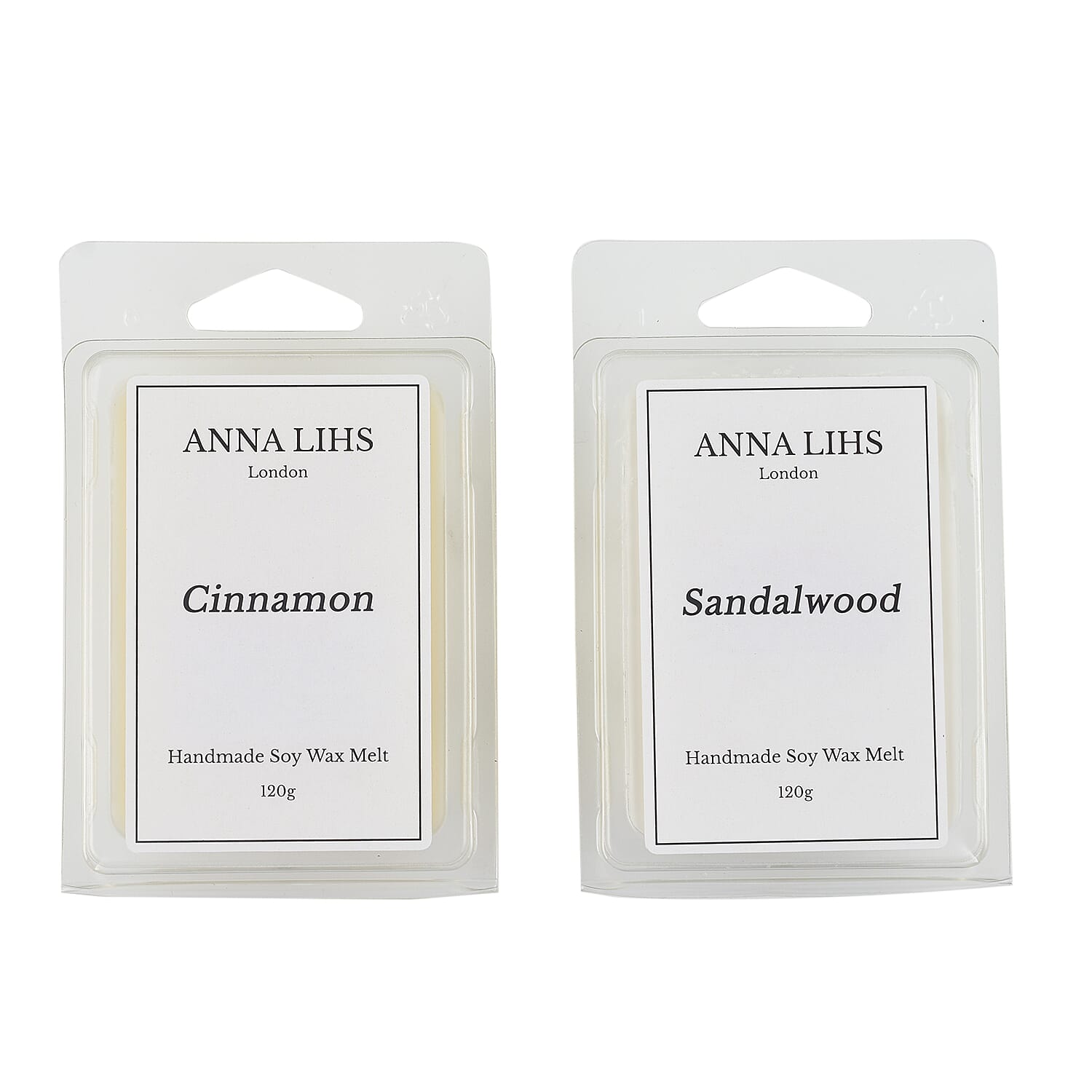 Anna Lihs - Handmade Cinnamon - Sandalwood Premium Soy Wax Melt Set (120 Grams Each)
