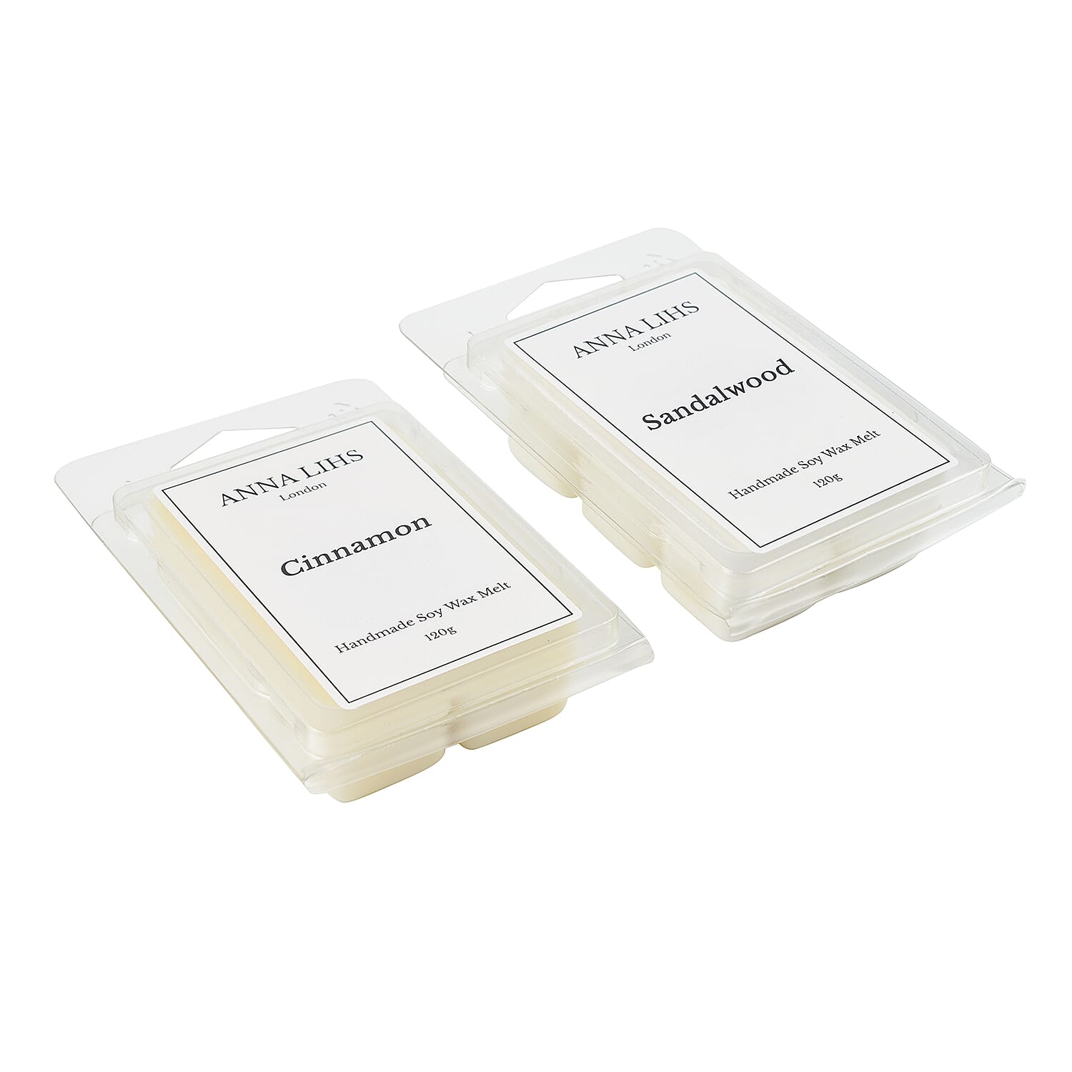Anna Lihs - Handmade Cinnamon - Sandalwood Premium Soy Wax Melt Set (120 Grams Each)