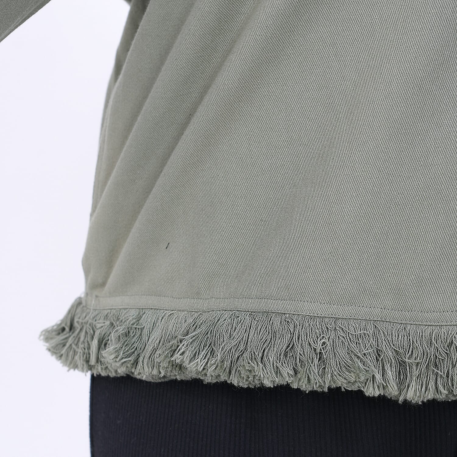 Tamsy 100% Cotton Embroidered Jacket (Size S,8-10) - Navy