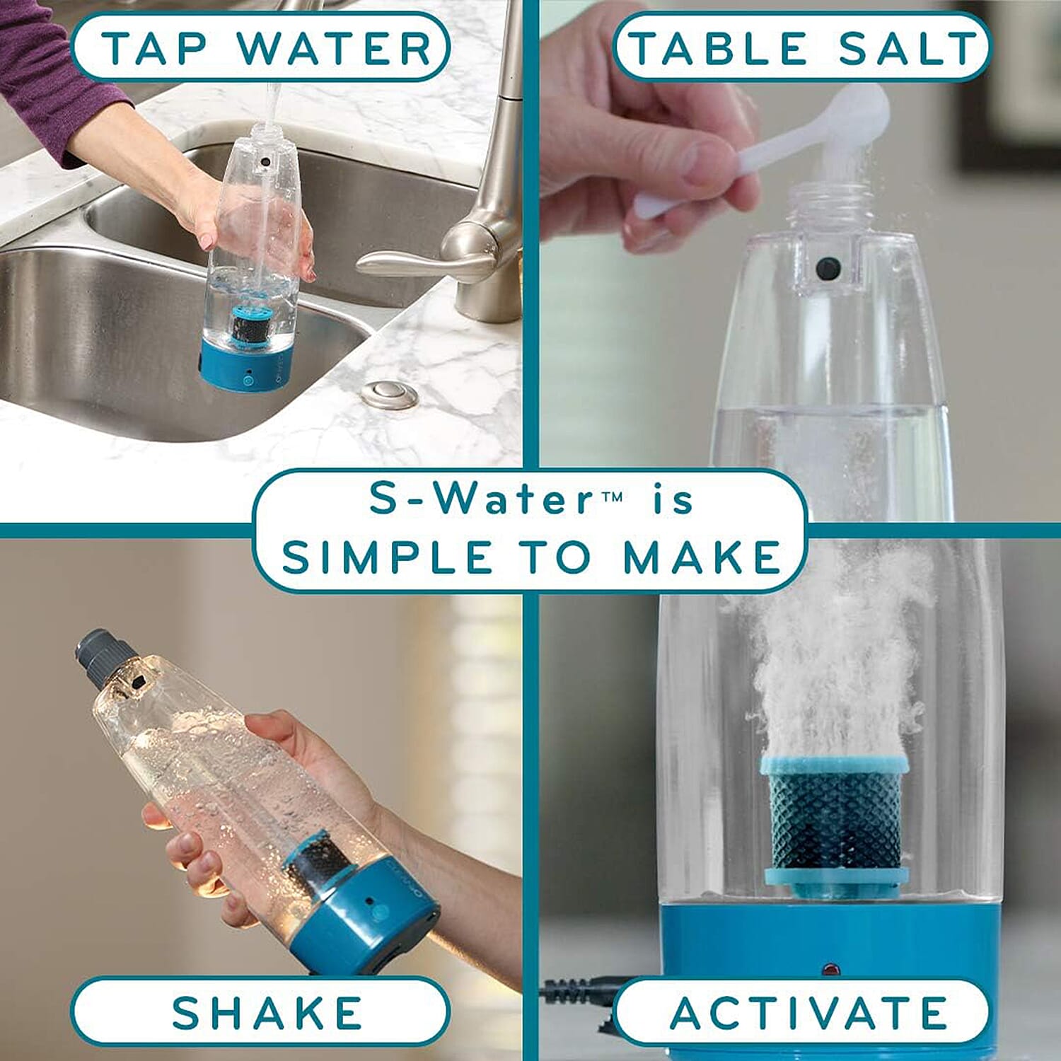 Spring BOGOF Offer- 14 Piece H20 E3 Multi-Purpose Home Cleaning Solution, inc Activator Bottle, Mop Unit, Travel Bottles and Glass Squeegee