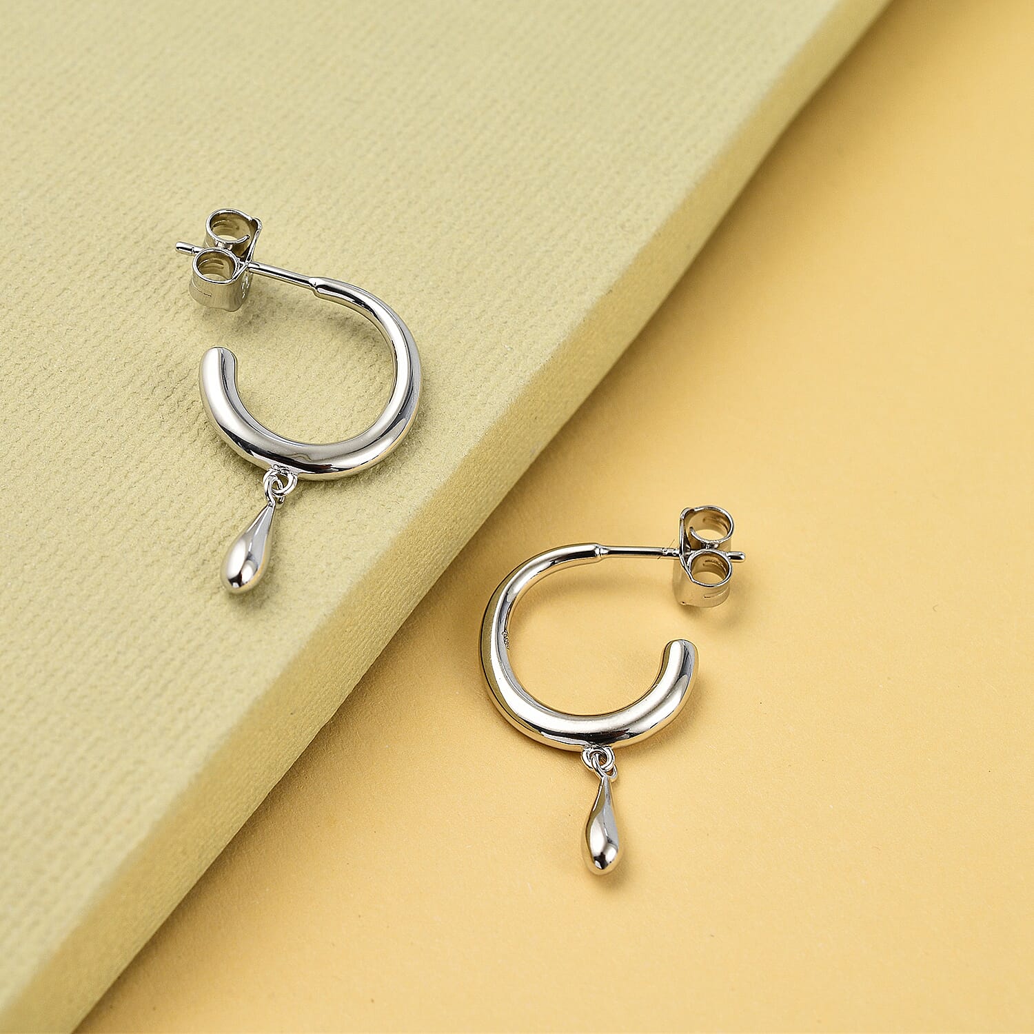 LucyQ Drip Collection - Rhodium Overlay Sterling Silver Dangle Earrings