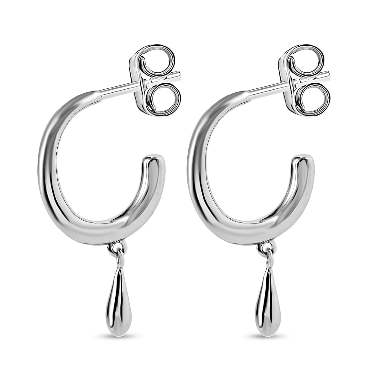 LucyQ Drip Collection - Rhodium Overlay Sterling Silver Dangle Earrings