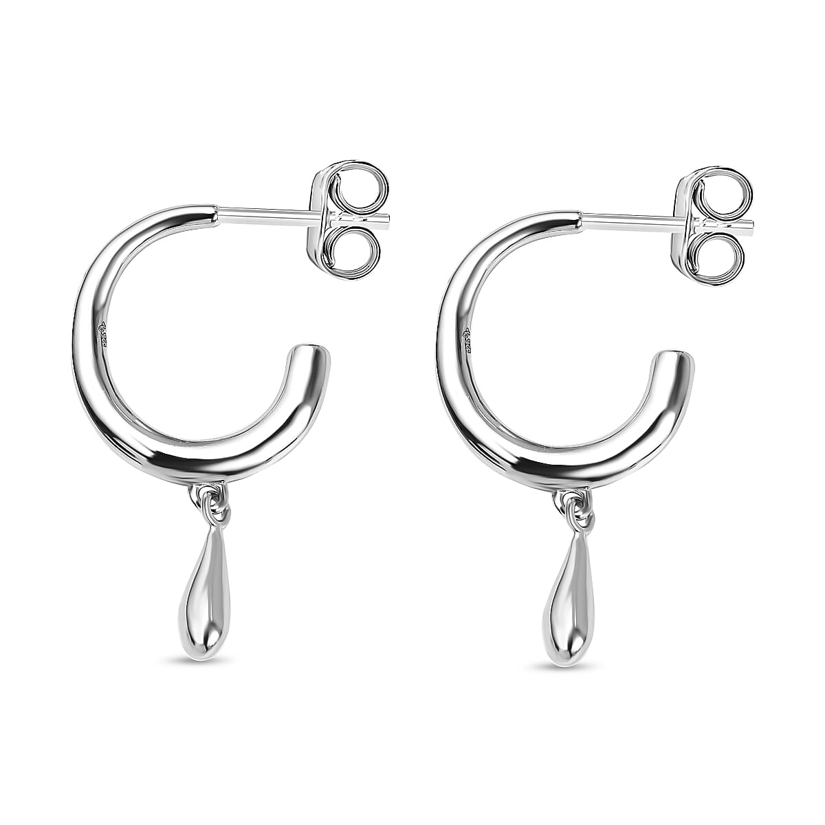 LucyQ Drip Collection - Rhodium Overlay Sterling Silver Dangle Earrings