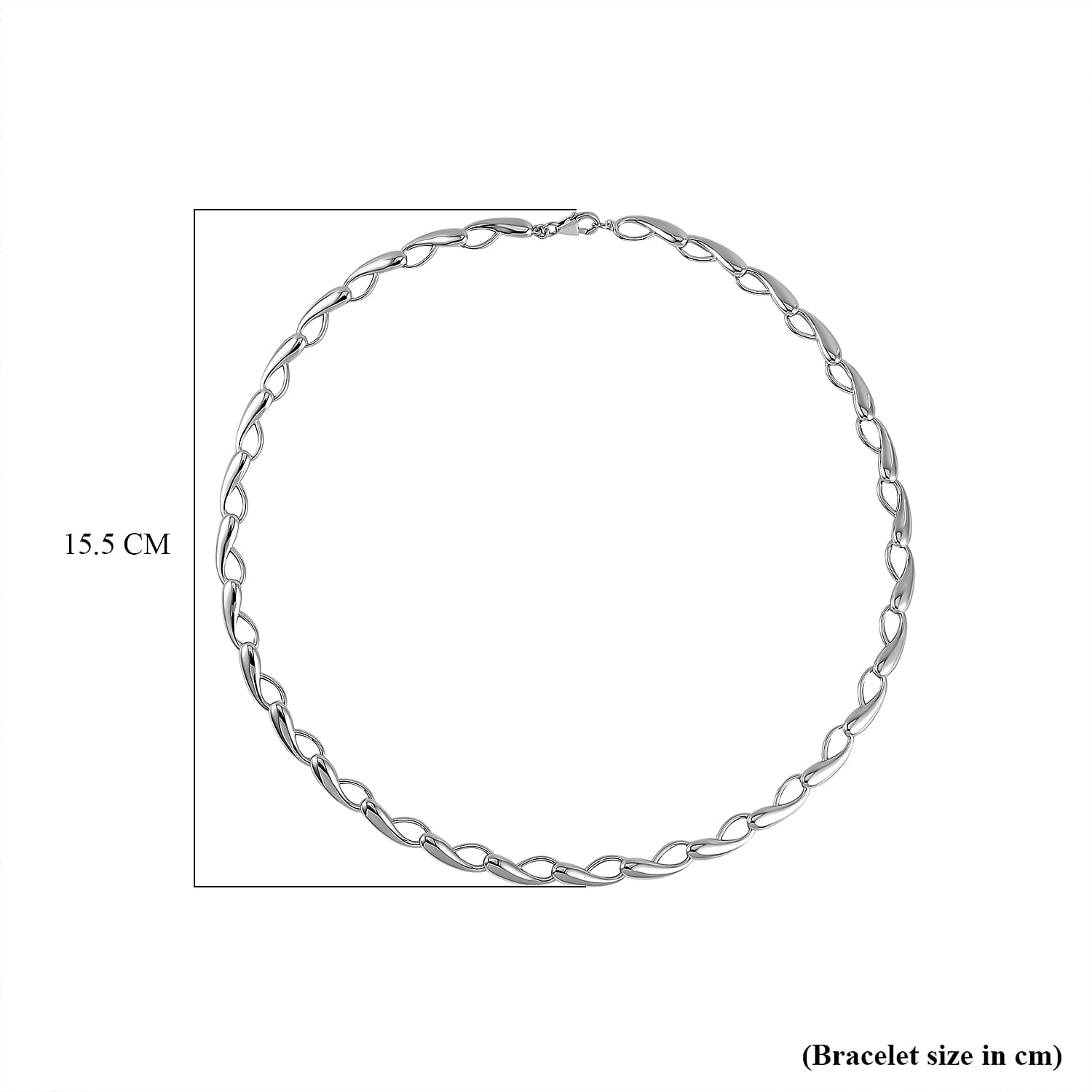 Lucy Q Drip Collection - Rhodium Overlay Sterling Silver Necklace (Size - 18), Silver Wt. 35 Gms